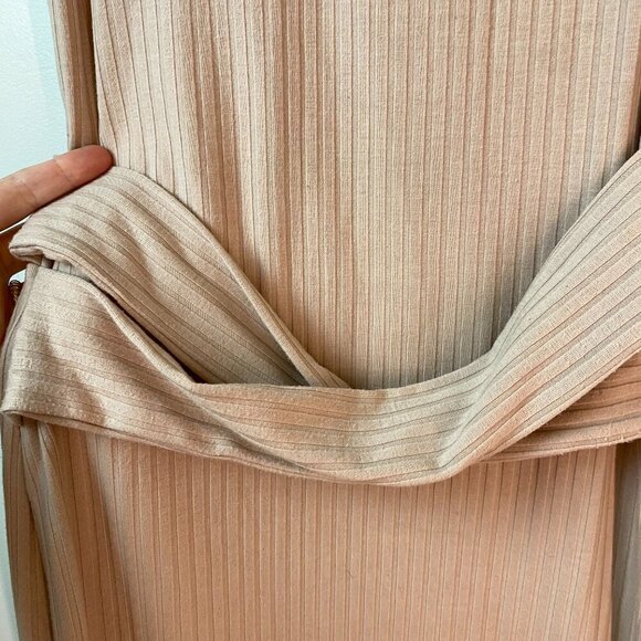 Women's Venus Twist Bodycon Ribbed Maxi Dress Keyhole Back Mock Neck - Picture 13 of 13